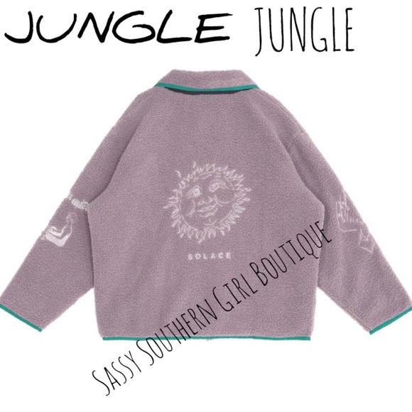 🆕⭐ JUNGLES JUNGLES Sherpa fleece embroidered jacket - Picture 4 of 15